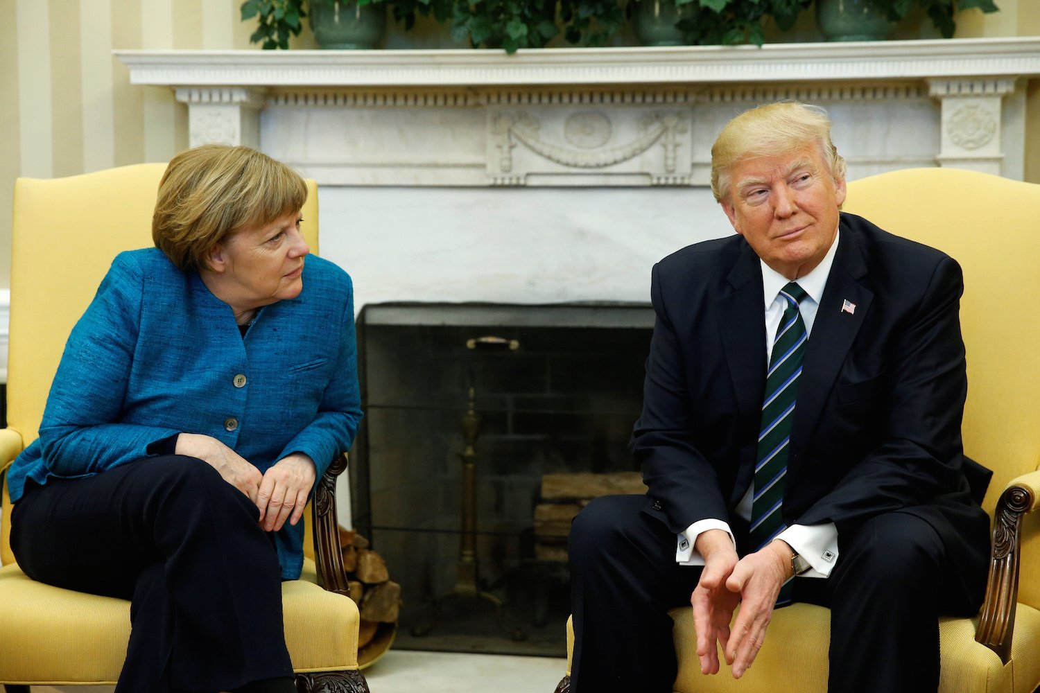 Angela Merkel got confused Blank Meme Template