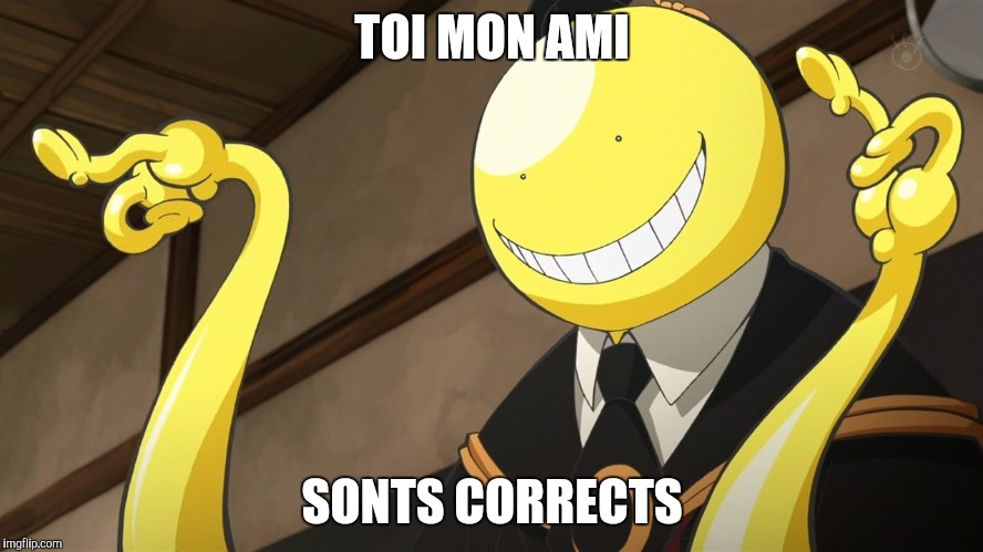 TOI MON AMI; SONTS CORRECTS | image tagged in korosense straight face | made w/ Imgflip meme maker