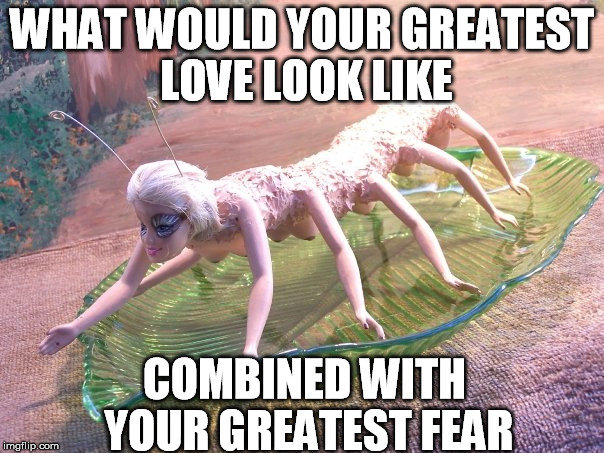 Love | WHAT WOULD YOUR GREATEST LOVE LOOK LIKE; COMBINED WITH YOUR GREATEST FEAR | image tagged in memes,love | made w/ Imgflip meme maker