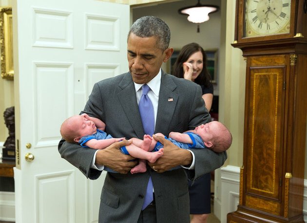 Obama White Babies Blank Meme Template