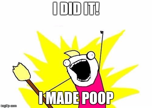 X All The Y Meme | I DID IT! I MADE POOP | image tagged in memes,x all the y | made w/ Imgflip meme maker