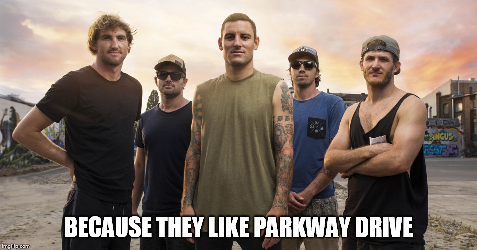 BECAUSE THEY LIKE PARKWAY DRIVE | made w/ Imgflip meme maker