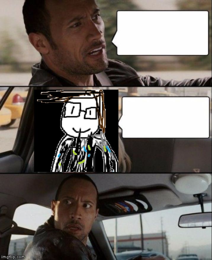 The Rock Driving James Driver Blank Meme Template