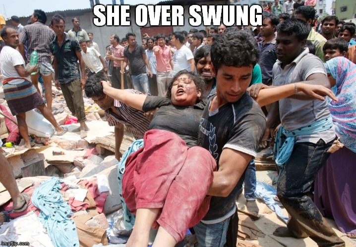SHE OVER SWUNG | made w/ Imgflip meme maker