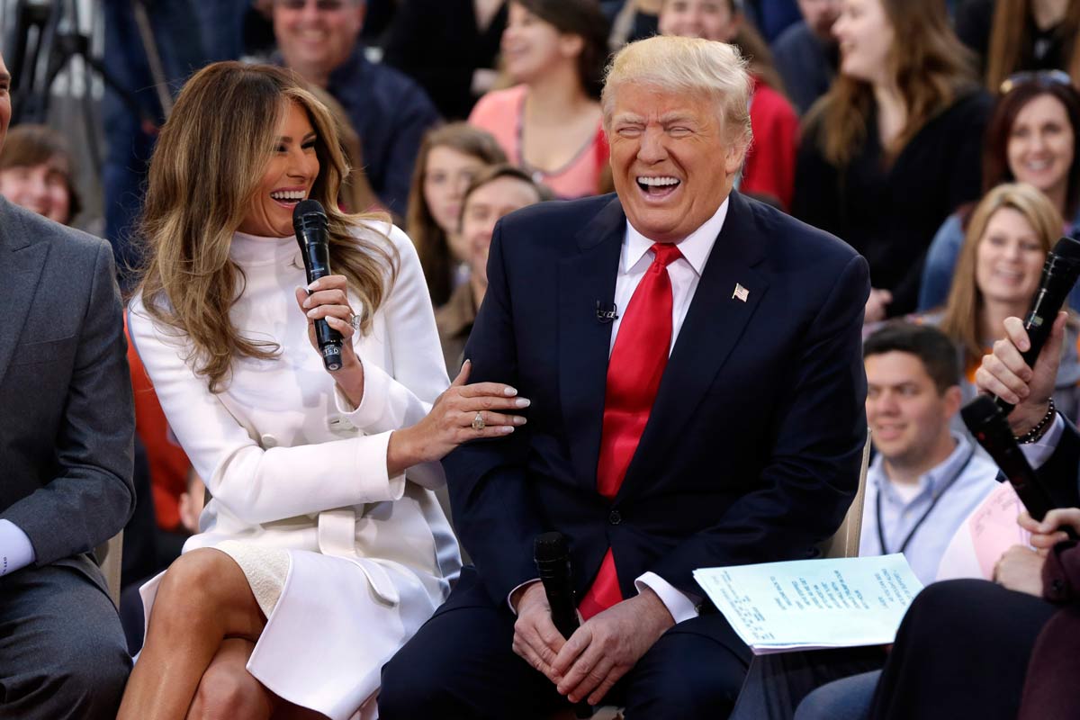 Trump Melania Laugh Blank Meme Template