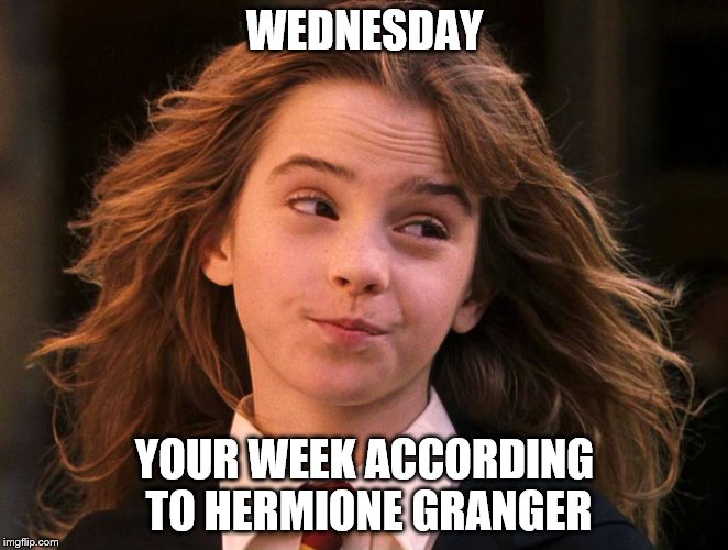 WEDNESDAY; YOUR WEEK ACCORDING TO HERMIONE GRANGER | made w/ Imgflip meme maker