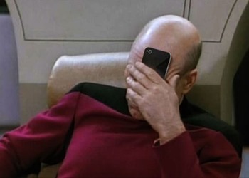 Picard Facepalm Phone Blank Meme Template
