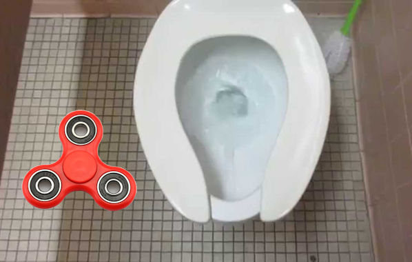 fidget spinner open toilet Blank Meme Template