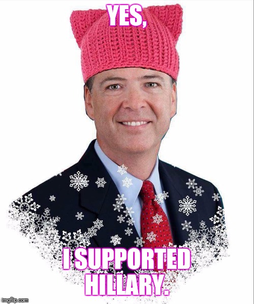 Comey's Vagina.  |  YES, I SUPPORTED HILLARY. | image tagged in fbi director james comey,comey,comey don't know,political memes | made w/ Imgflip meme maker