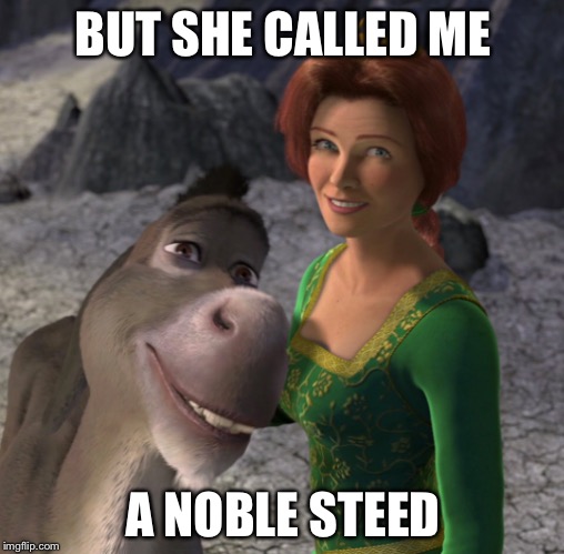 BUT SHE CALLED ME A NOBLE STEED | made w/ Imgflip meme maker
