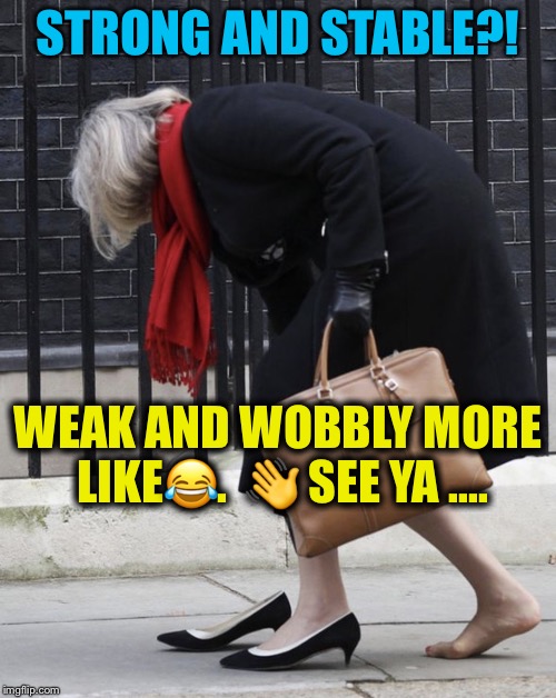 STRONG AND STABLE?! WEAK AND WOBBLY MORE LIKE😂.  👋 SEE YA .... | image tagged in anne dixson | made w/ Imgflip meme maker