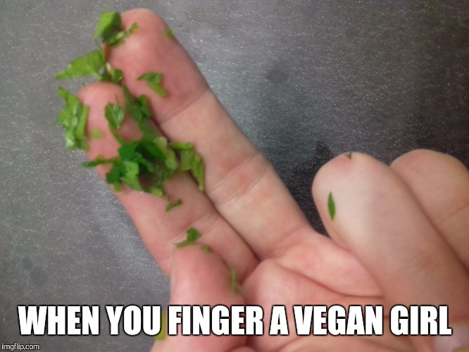 WHEN YOU FINGER A VEGAN GIRL | image tagged in michael christian | made w/ Imgflip meme maker