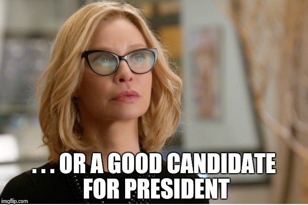 Callista Flockhart | . . . OR A GOOD CANDIDATE FOR PRESIDENT | image tagged in callista flockhart | made w/ Imgflip meme maker