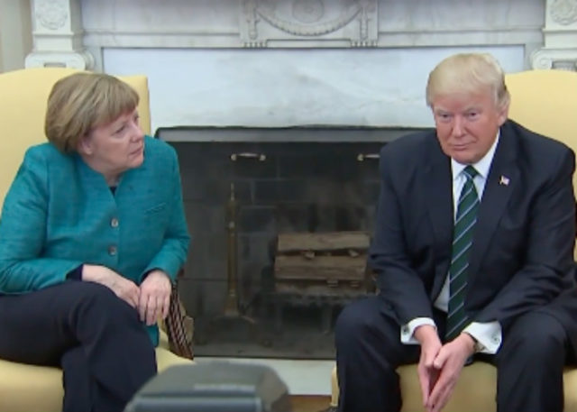 High Quality merkel trump Blank Meme Template