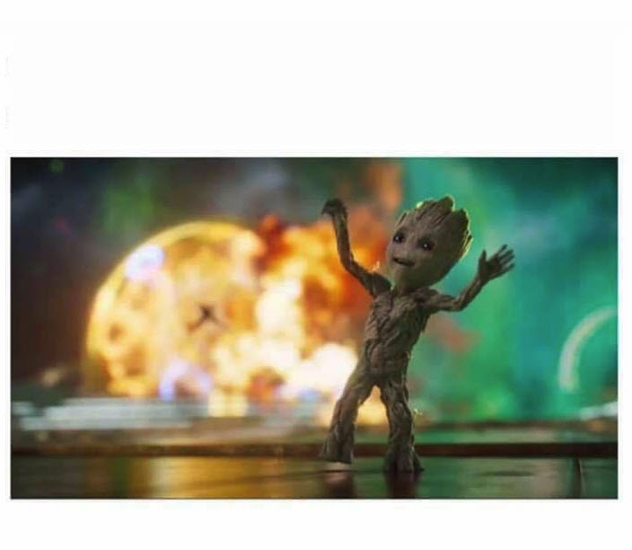 High Quality GROOT-baby Blank Meme Template