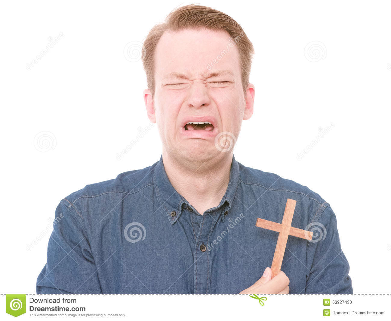 High Quality Crying Christian Blank Meme Template