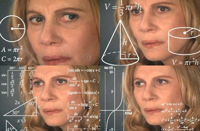 High Quality Confused Math Lady Blank Meme Template