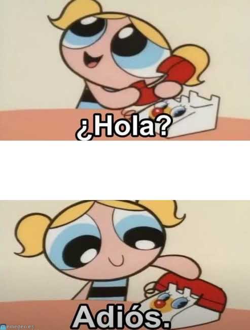 High Quality hola adiós burbuja Blank Meme Template