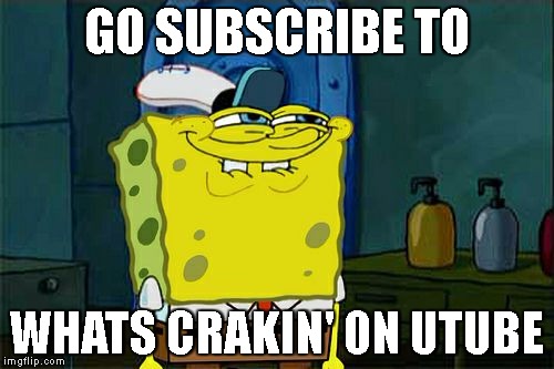Don't You Squidward | GO SUBSCRIBE TO; WHATS CRAKIN' ON UTUBE | image tagged in memes,dont you squidward | made w/ Imgflip meme maker