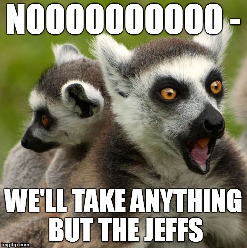 NOOOOOOOOOO - WE'LL TAKE ANYTHING BUT THE JEFFS | made w/ Imgflip meme maker