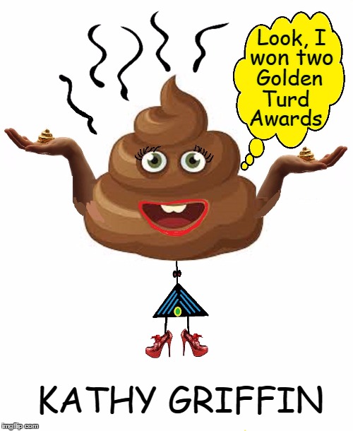 Kathy Griffin's Award Speech | Look, I; won two; Golden; Turd; Awards; KATHY GRIFFIN | image tagged in vince vance,kathy griffin,kathy no talent griffin,turds,memes | made w/ Imgflip meme maker