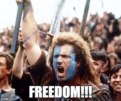 braveheart freedom | FREEDOM!!! | image tagged in braveheart freedom | made w/ Imgflip meme maker