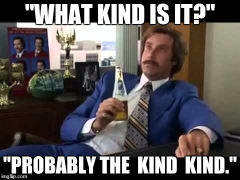 Well That Escalated Quickly Meme | "WHAT KIND IS IT?"; "PROBABLY THE  KIND  KIND." | image tagged in memes,well that escalated quickly | made w/ Imgflip meme maker