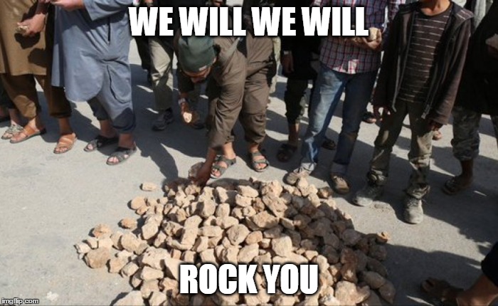 When you tell a muslim that you're gay and you listen to Queen. | WE WILL WE WILL; ROCK YOU | image tagged in muslim | made w/ Imgflip meme maker