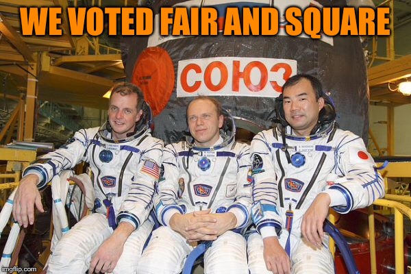 WE VOTED FAIR AND SQUARE | made w/ Imgflip meme maker
