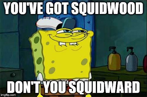 Dont You Squidward | YOU'VE GOT SQUIDWOOD; DON'T YOU SQUIDWARD | image tagged in memes,dont you squidward,imagination spongebob | made w/ Imgflip meme maker