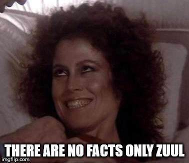 What It's Like Talking To Some People | THERE ARE NO FACTS ONLY ZUUL | image tagged in zuul,alternate facts,fake news,conspiracy theories | made w/ Imgflip meme maker
