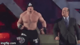 brock entrance | image tagged in gifs,wwe | made w/ Imgflip video-to-gif maker