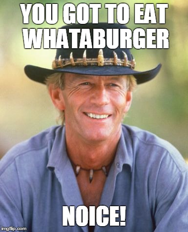 Noice! | YOU GOT TO EAT WHATABURGER; NOICE! | image tagged in noice | made w/ Imgflip meme maker