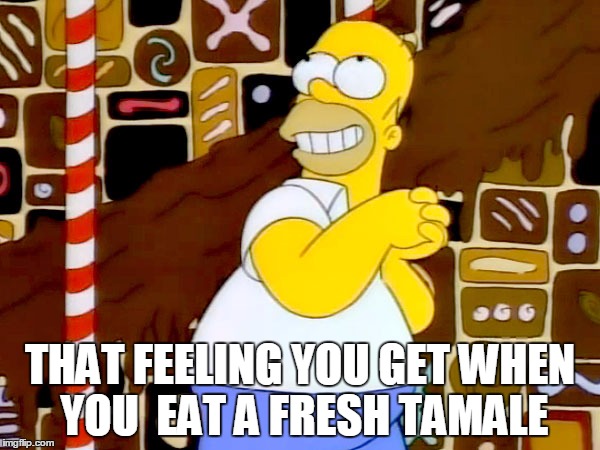 Tamales | THAT FEELING YOU GET WHEN YOU  EAT A FRESH TAMALE | image tagged in funny | made w/ Imgflip meme maker