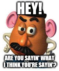 HEY! ARE YOU SAYIN' WHAT I THINK YOU'RE SAYIN'? | made w/ Imgflip meme maker