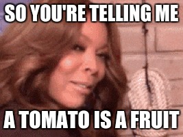 SO YOU'RE TELLING ME; A TOMATO IS A FRUIT | made w/ Imgflip meme maker