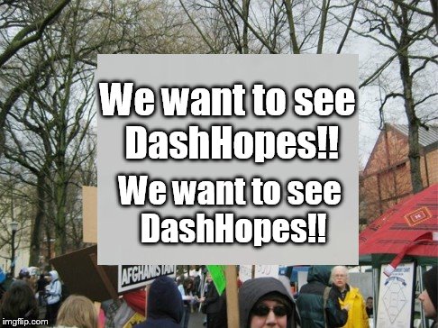 We want to see DashHopes!! We want to see DashHopes!! | made w/ Imgflip meme maker