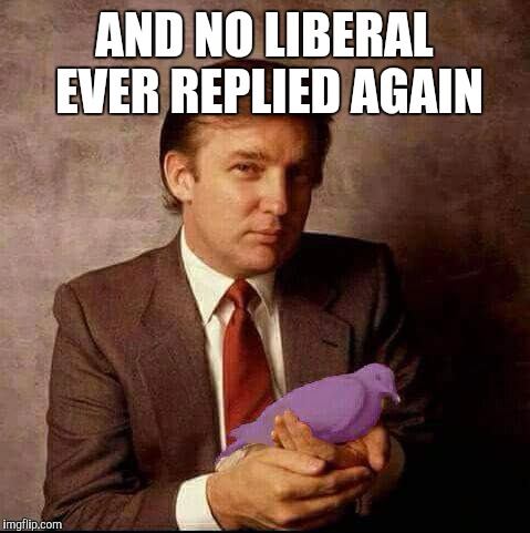 AND NO LIBERAL EVER REPLIED AGAIN | made w/ Imgflip meme maker