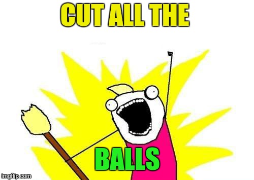 X All The Y Meme | CUT ALL THE BALLS | image tagged in memes,x all the y | made w/ Imgflip meme maker