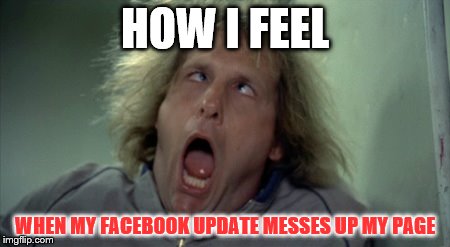Scary Harry | HOW I FEEL; WHEN MY FACEBOOK UPDATE MESSES UP MY PAGE | image tagged in memes,scary harry | made w/ Imgflip meme maker