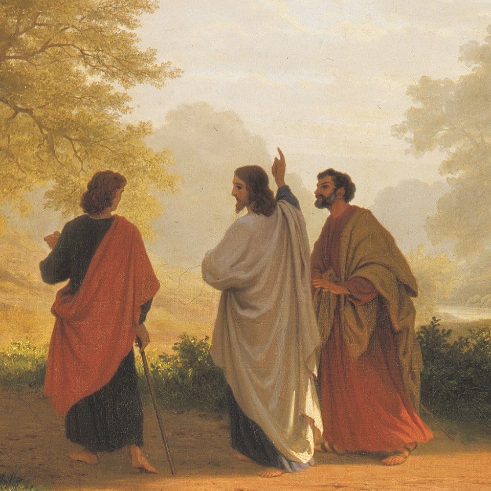 High Quality Jesus Christ on road to Emmaus Blank Meme Template