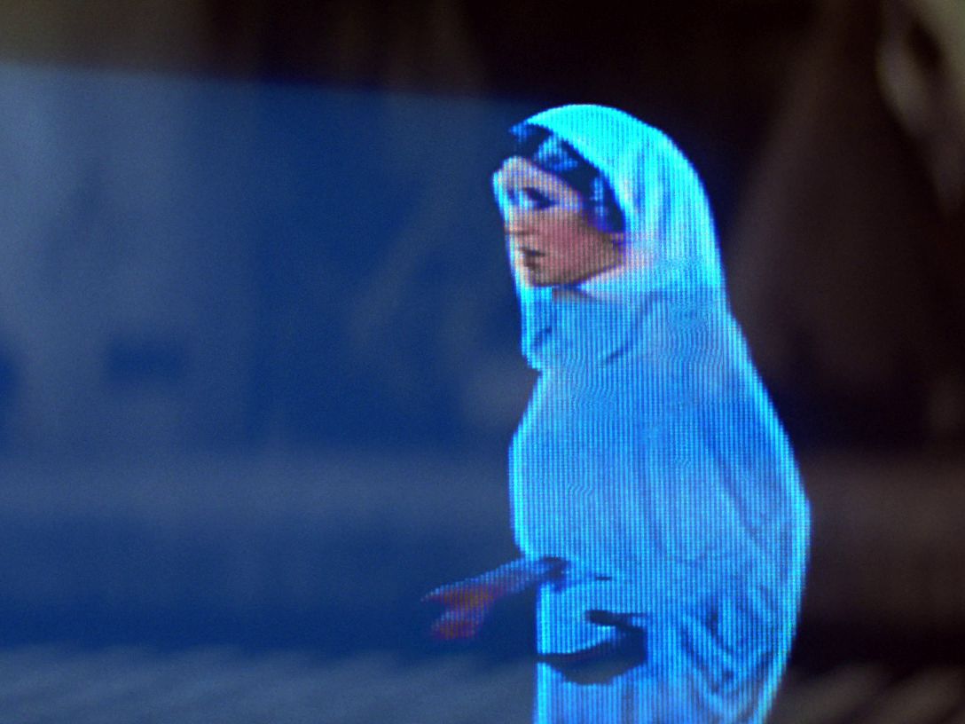 Princess Leia Hologram Blank Meme Template