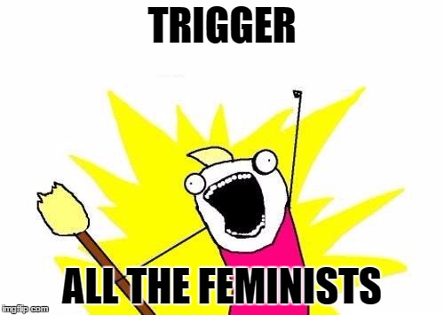X All The Y Meme | TRIGGER; ALL THE FEMINISTS | image tagged in memes,x all the y | made w/ Imgflip meme maker