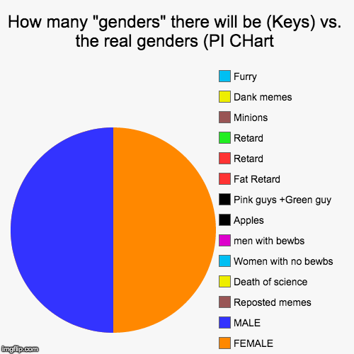 Life will be pain | image tagged in funny,pie charts,genders,tired of hearing about transgenders,2 genders | made w/ Imgflip chart maker
