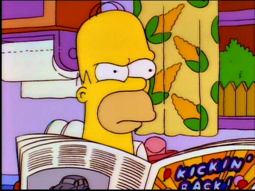 Simpson Reads Newspaper Blank Meme Template
