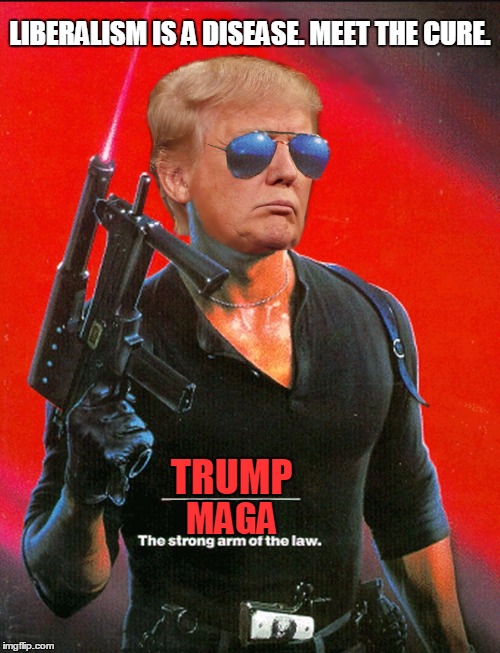 This is where the law ends and I start. | LIBERALISM IS A DISEASE. MEET THE CURE. TRUMP; MAGA | image tagged in funny,trump,cobra,maga | made w/ Imgflip meme maker