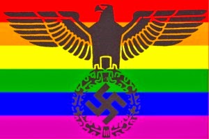High Quality Nazi Rainbow Flag, Gay Nazis, Pink Swastika, Ernst Rohm, Walther Blank Meme Template