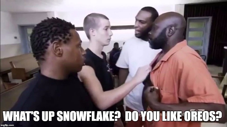 WHAT'S UP SNOWFLAKE?  DO YOU LIKE OREOS? | made w/ Imgflip meme maker