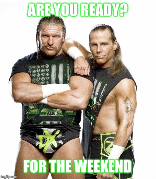 Are you ready? | ARE YOU READY? FOR THE WEEKEND | image tagged in wrestling,weekend | made w/ Imgflip meme maker