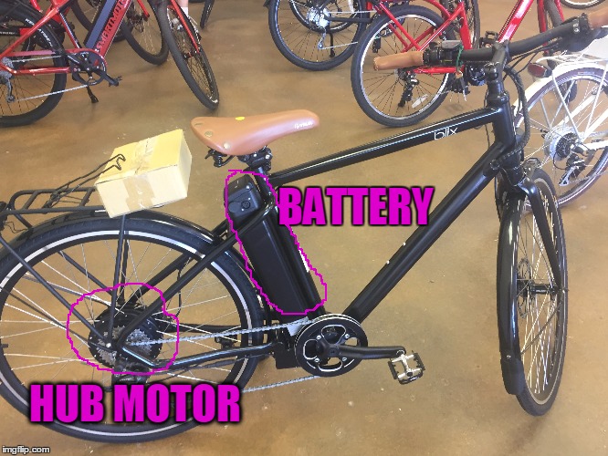 BATTERY; HUB MOTOR | made w/ Imgflip meme maker